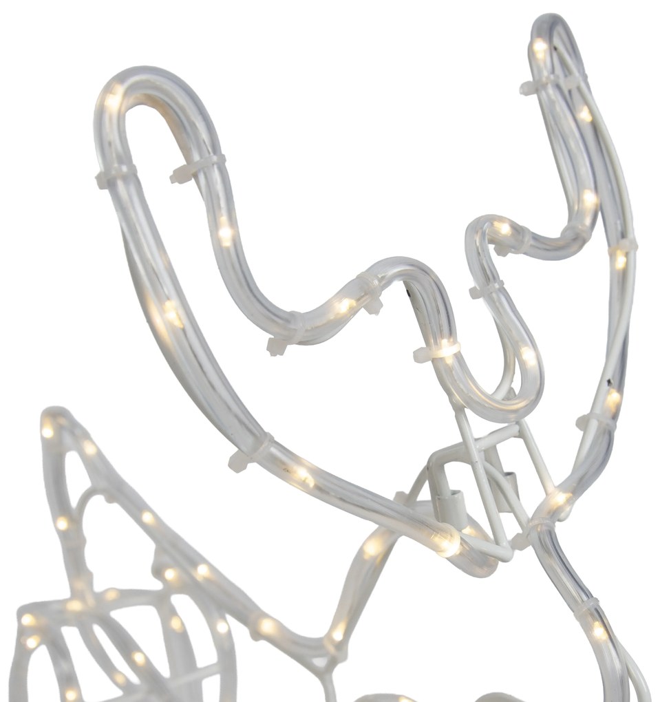 Karácsonyi állólámpa rénszarvas szánnal 116 cm LED-del, időzítővel IP44 - Sori