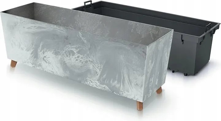 Virágtartó Urbi Case Beton Effect N szürke Prosperplast 77 x 23,5 x 30 cm