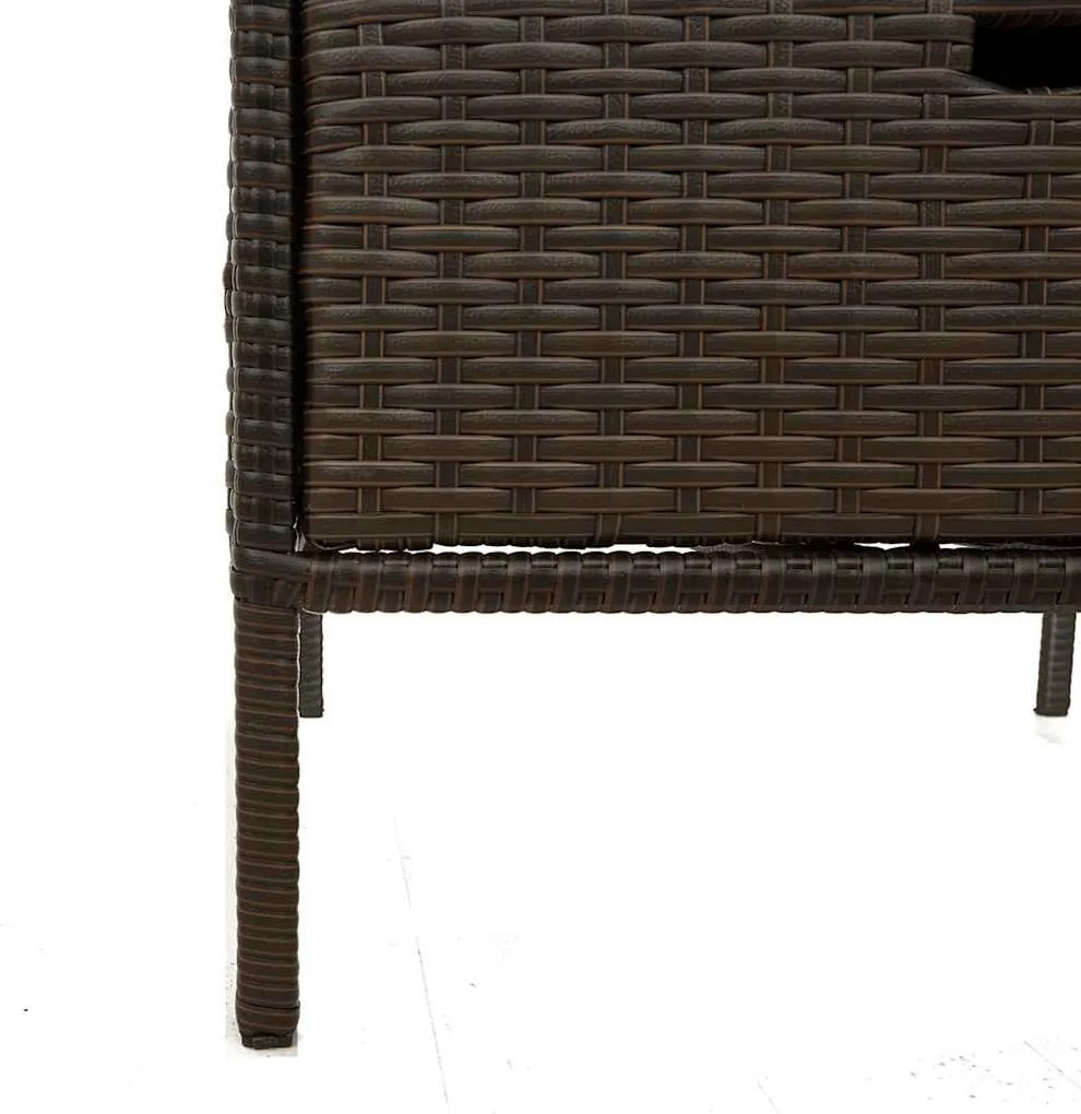 vidaXL barna polyrattan kerti tárolószekrény 55 x 59 x 80 cm