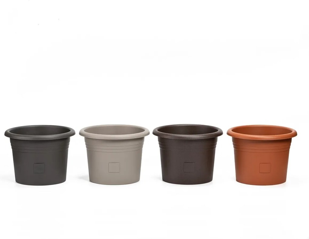 Plastia önöntöző virágcserép Narza átmérő25 cm, csokoládé, 25 cm átmérőjű