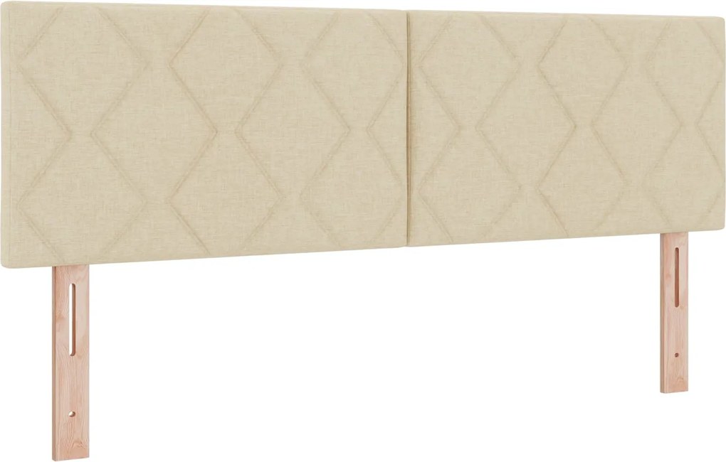 vidaXL Fejtámla Krém 160 cm szövet