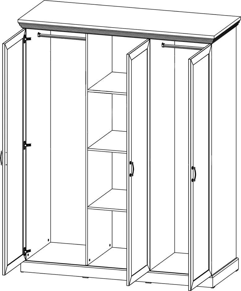 hálószoba garnitúra, északi sosna/vadtölgy, ROYAL