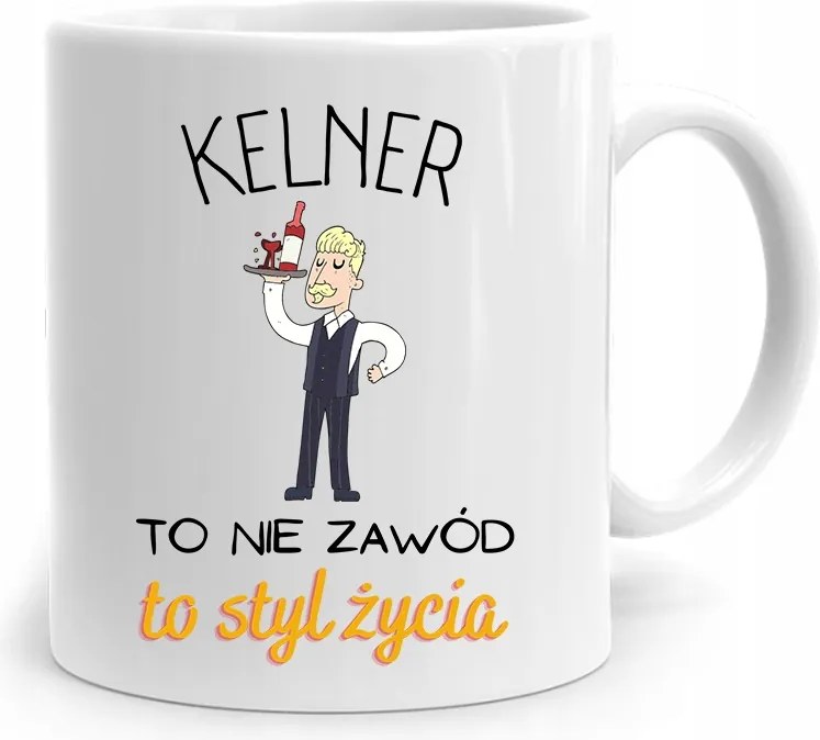 Pincérnek Ajándék Bögre A Pincér Egy Életstílus, fényképes nyomtatással