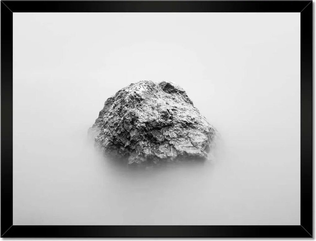 Poszterek keretben 40x30 Fekete-fehér Szikla