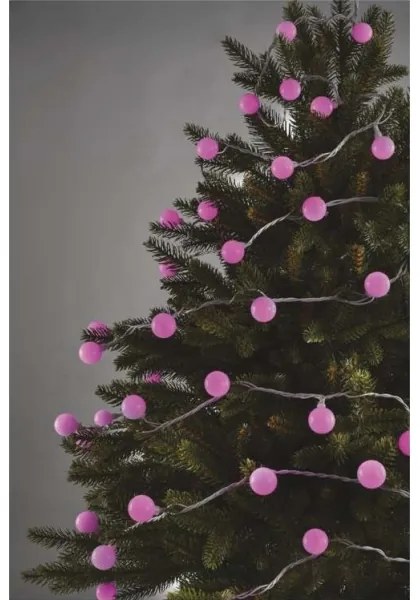 LED Karácsonyi kültéri lánc 40xLED/9m IP44 rózsaszín