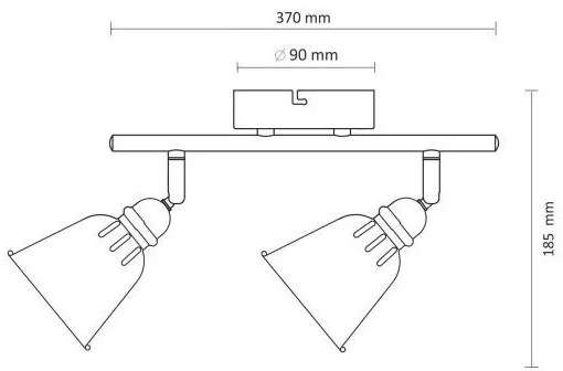 Spotlámpa FIONA 2xE14/8W/230V fekete
