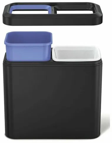 Simplehuman RECYCLER Slim nyitott kosár  20 l, fekete