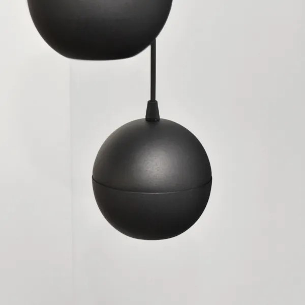 LED Csillár zsinóron MIDWAY 4xGU10/4,8W/230V fekete