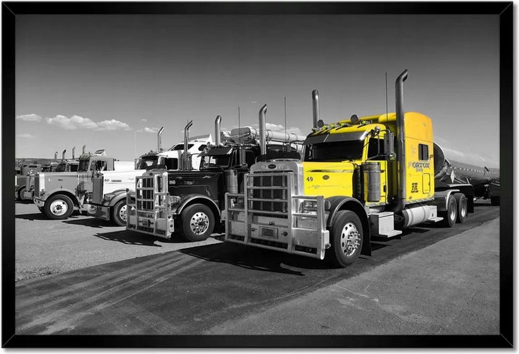 Poszterek keretben 60x40 Sárga teherautó az USA-ból