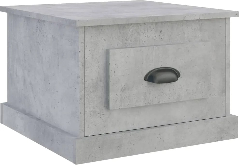 vidaXL betonszürke szerelt fa dohányzóasztal 50 x 50 x 35 cm