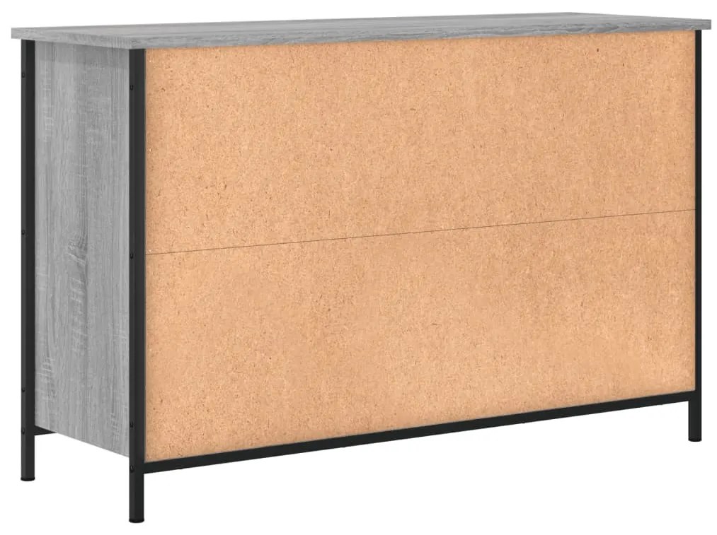 szürke sonoma színű szerelt fa TV-szekrény 100 x 35 x 65 cm
