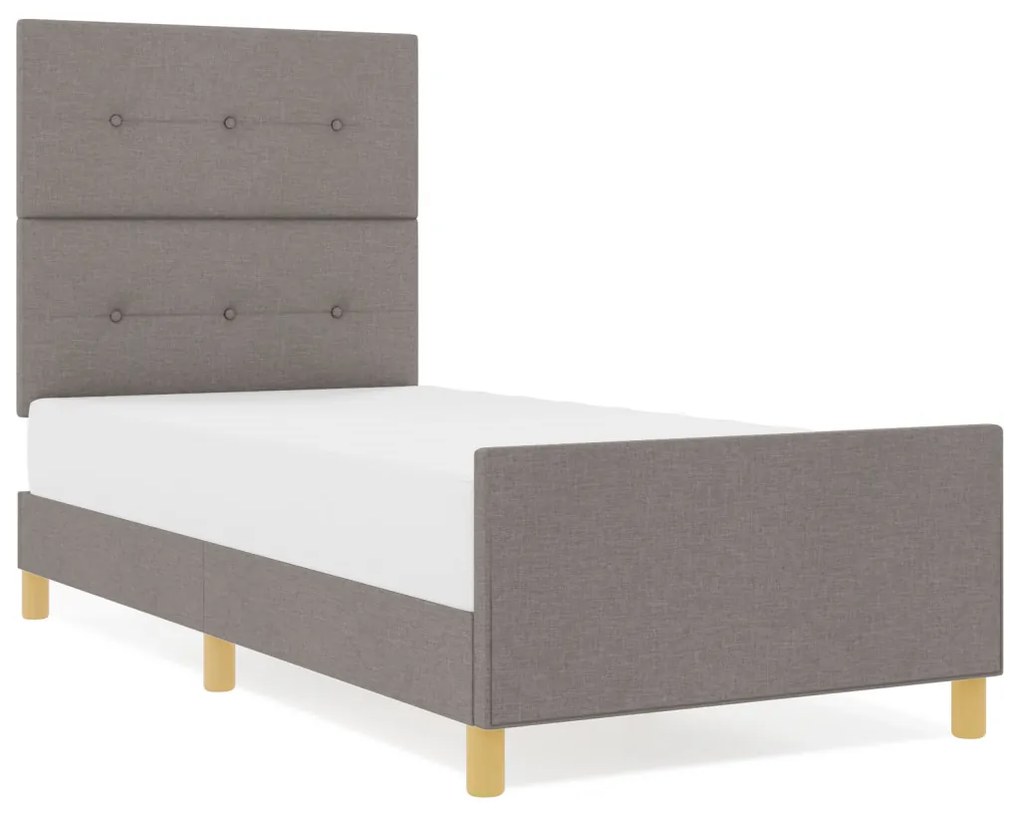 Taupe ágykeret 100x200 cm szövetből