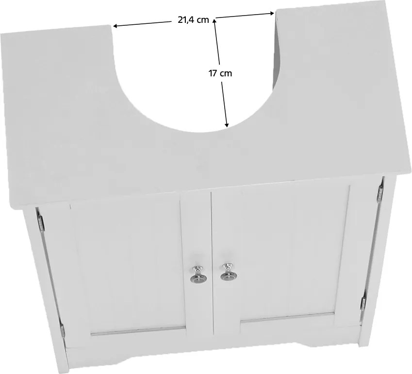 Mosdószekrény, fehér, ATENE TYP 3