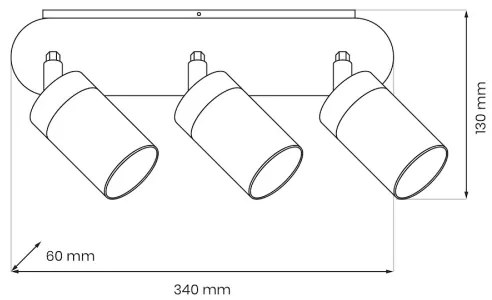Brilagi - Spotlámpa POKER 3xGU10/25W/230V bézs