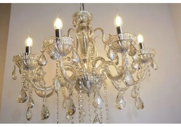 Paul Neuhaus 3081-97 - Kristálycsillár láncon GRACIA 8xE14/40W/230V arany