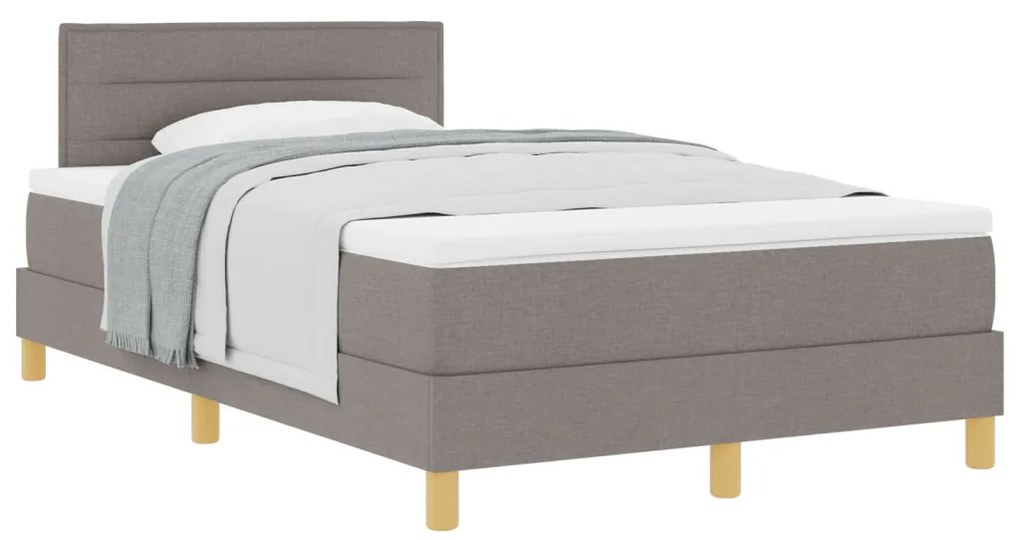 Box spring ágy matraccal, topszínű, 120x190 cm, szövet