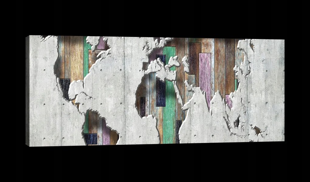 Vászonkép 145x45 Absztrakt textúra beton fa városi modern művészet