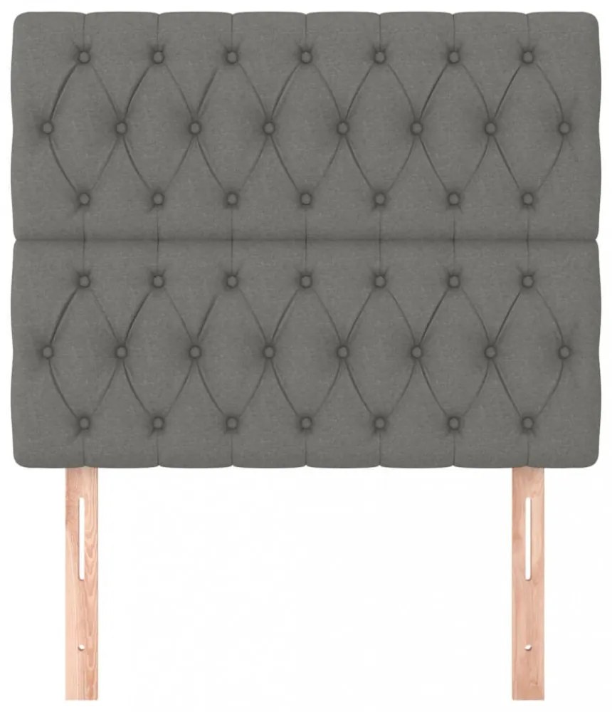 sötétszürke szövet fejtámla 100 x 7 x 118/128 cm