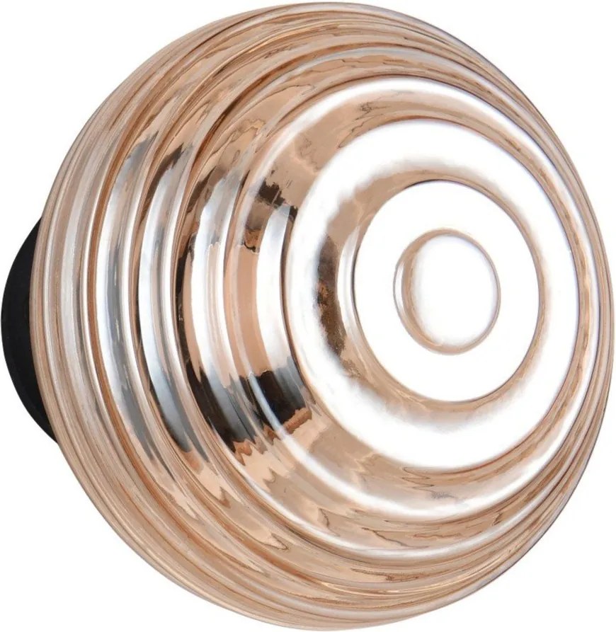 Borostyán színű USB üveg LED fali lámpa ø 15,5 cm Earl – Reality