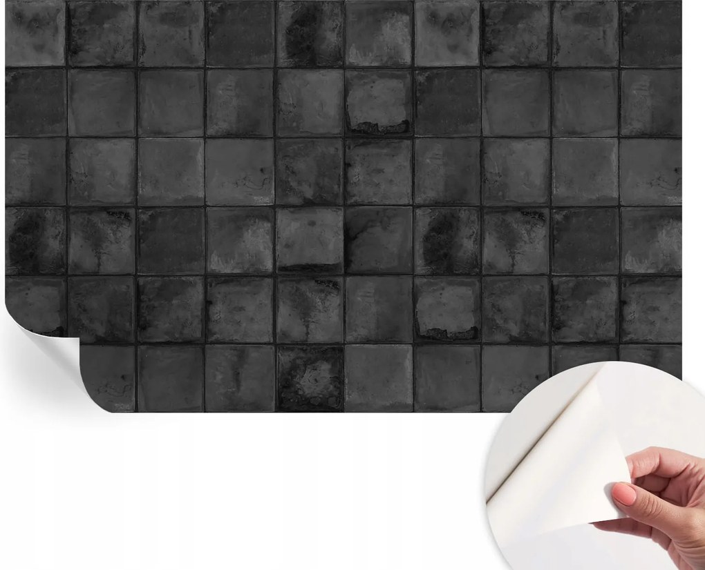 Modern öntapadós fotótapéta falra Szürke csempe 416x254 cm