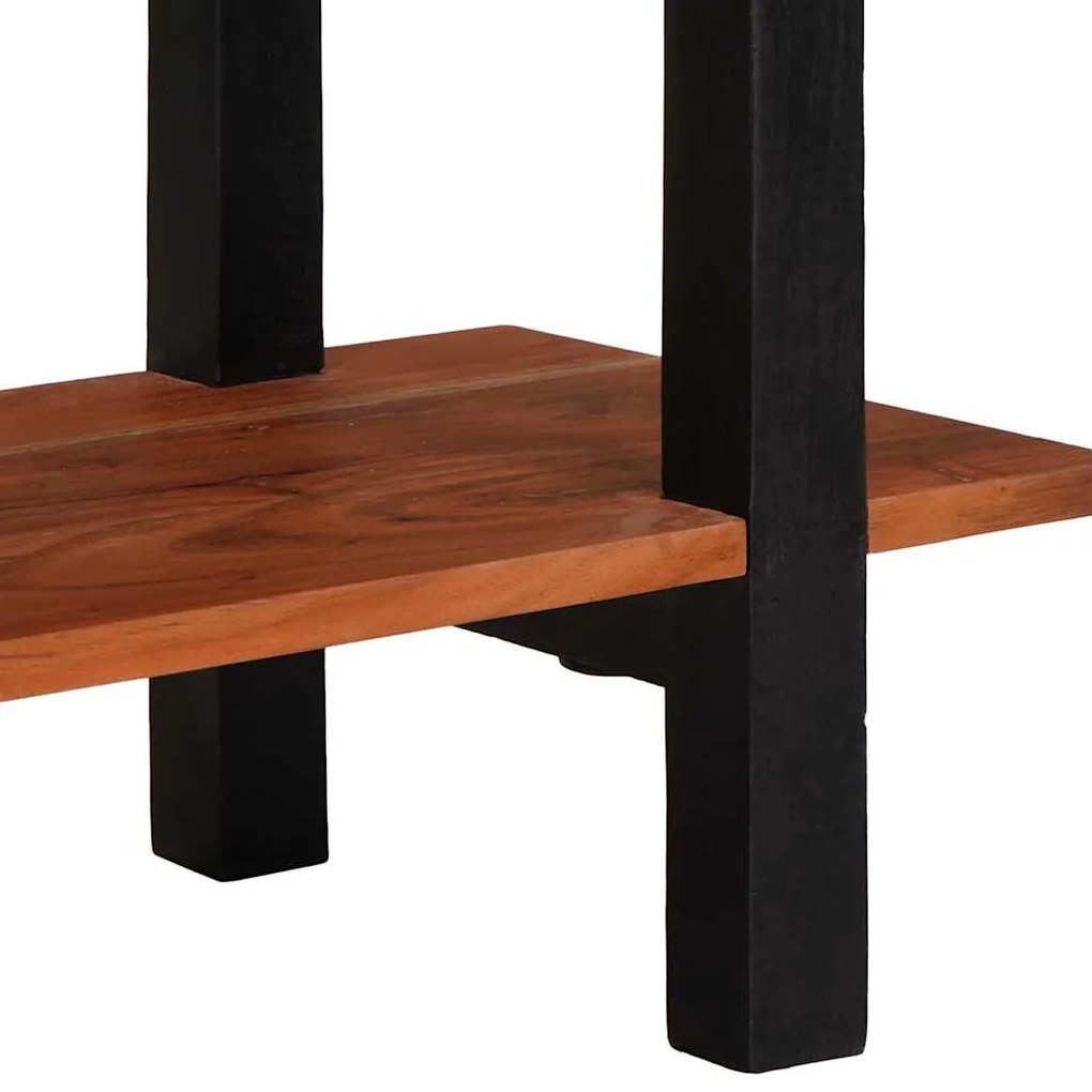 Konzolasztal fiókkal Barna 110 x 30 x 75 cm tömör akácfa