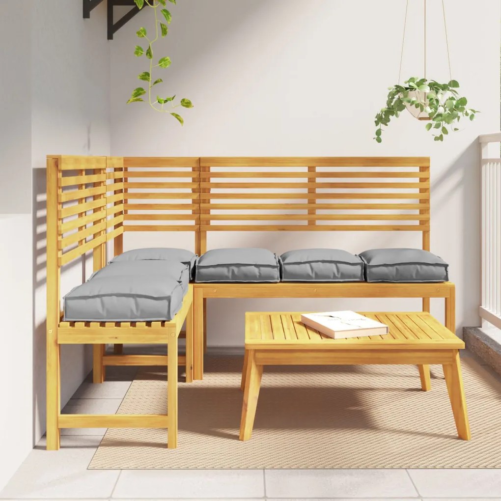 Pallet párnák ülésekhez 6 db Szürke 40x40x8 cm Oxford szövet