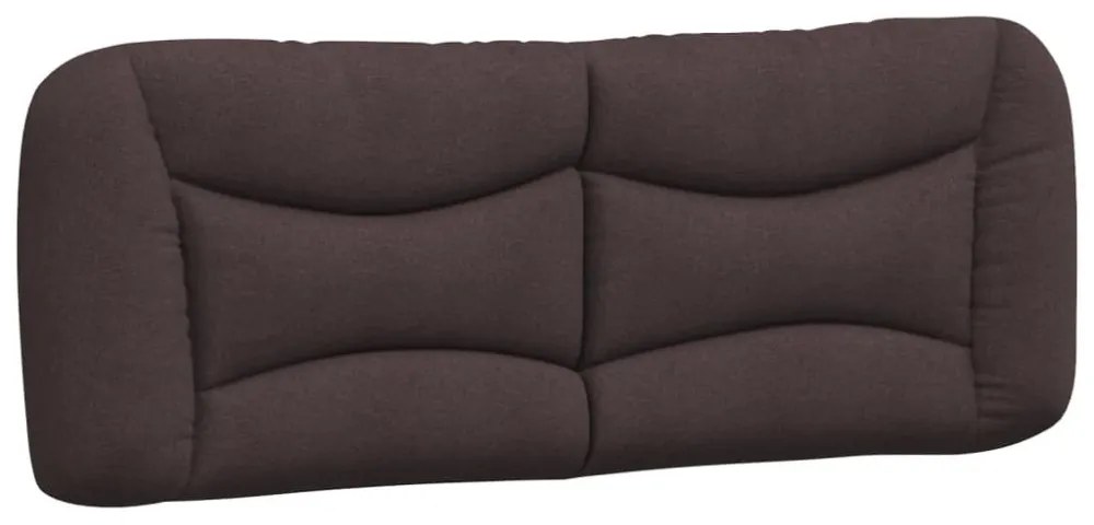 sötétbarna szövet ágykeret LED-ekkel matrac nélkül Hvar 140 x 200 cm