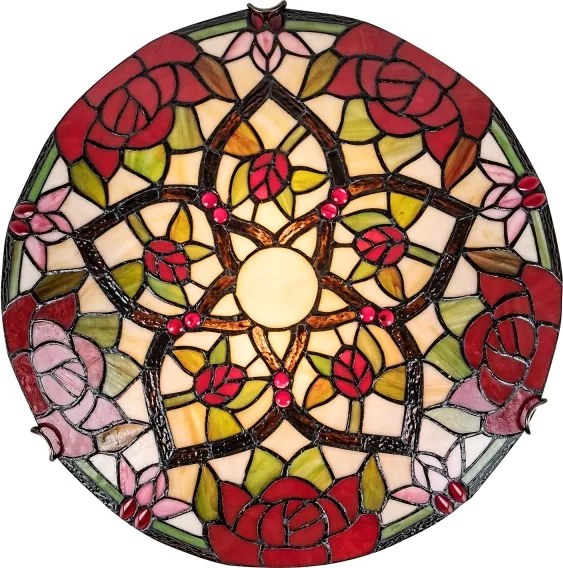 Brilagi - Tiffany-stílusú vitrázs mennyezeti lámpa GARLAN 2xE27/60W/230V