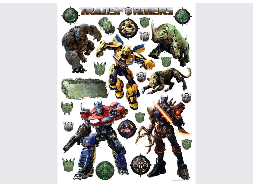 Öntapadó dekoráció Transformers, 65 x 85 cm