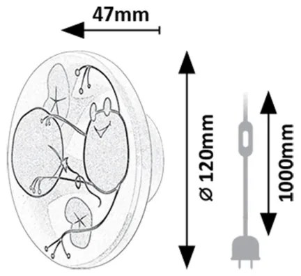 Rabalux 71070 - LED fali lámpa FROGGO LED/9W/230V 3000/4000/6500K