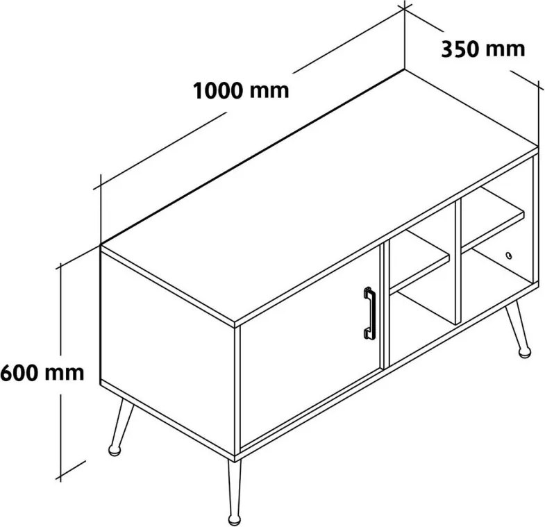 TV-állvány, 100 cm – TR707DWL1211