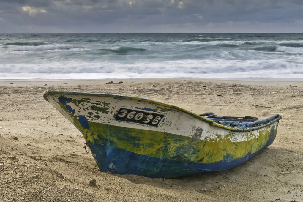 Poszter 45x30cm Csónak a parton, Assaf Frank