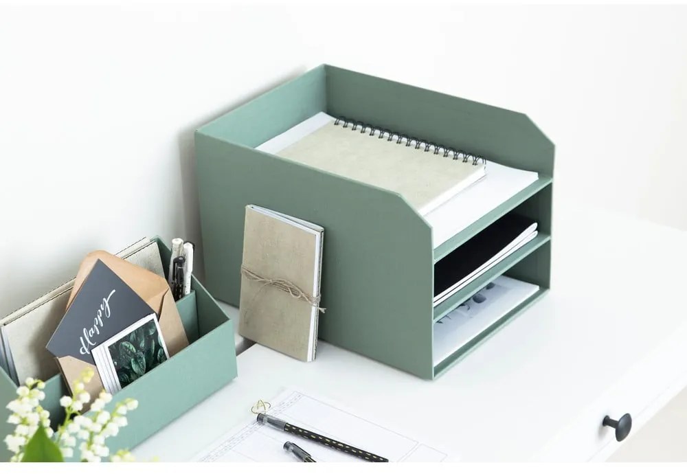 Zöld karton rendszerező dokumentumokhoz Trey Canvas Paper Laminate – Bigso