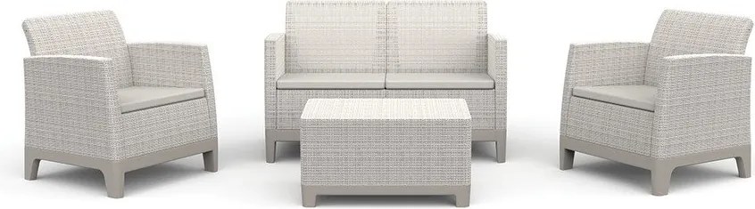 Szürkésbézs négyszemélyes kerti lounge szett Scandi Forma – Keter