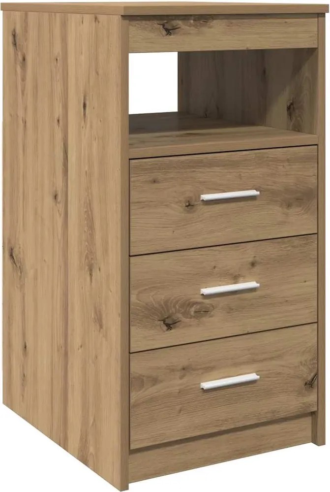 vidaXL Fiókszekrény kézműves tölgy 40x50x76 cm gépelt fa