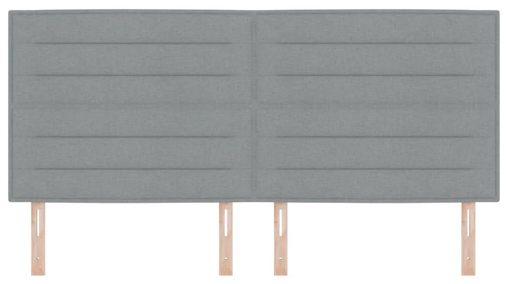 LED Fejvég Vonalakkal Modern Világosszürke 200 cm Szövet
