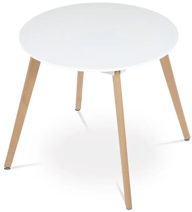 Kerek Étkezőasztal 80×80 cm, MDF, Fehér. WT