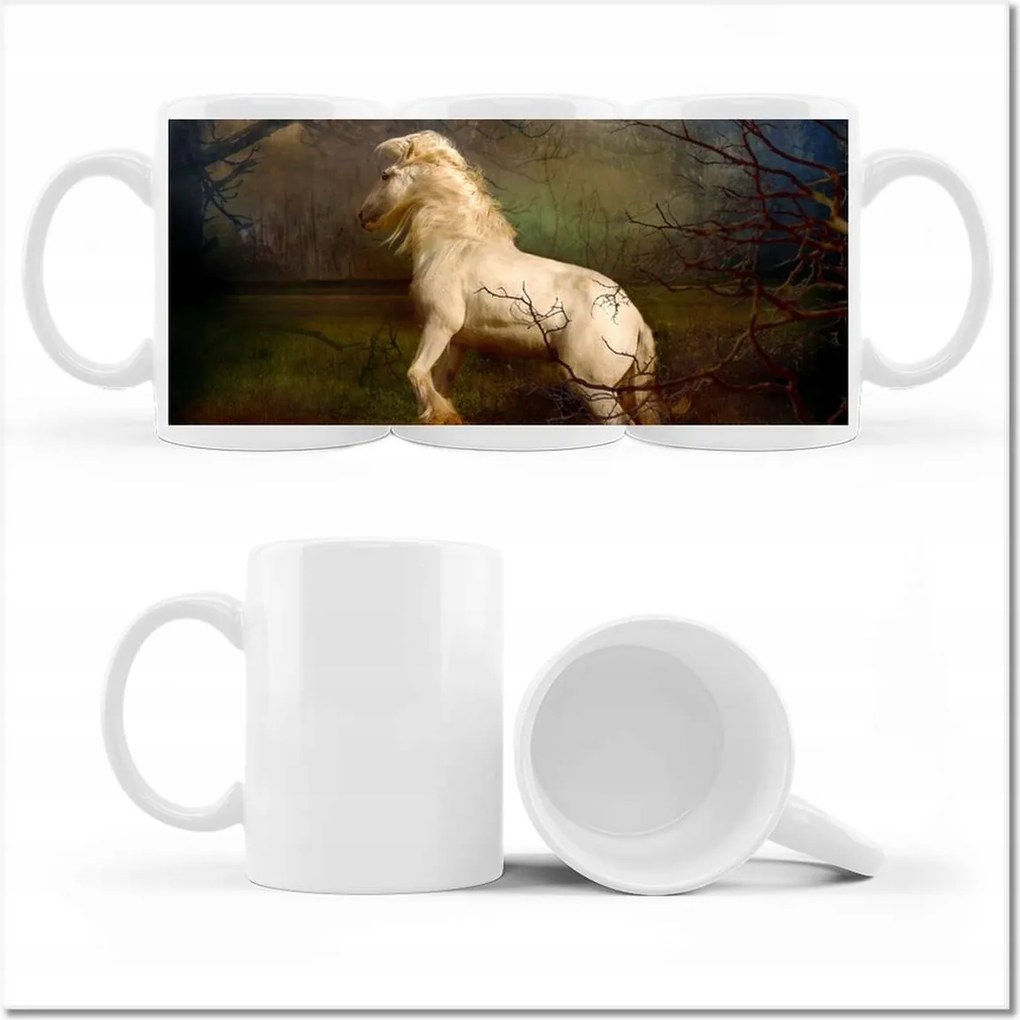 Nyomott mintás bögre Ló Lovak Lovaglás