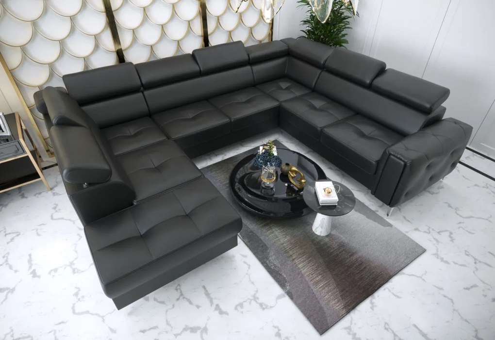 ORIN MAX 1 U alakú ülőgarnitúra, 350x99x255, madryt 9100, balos
