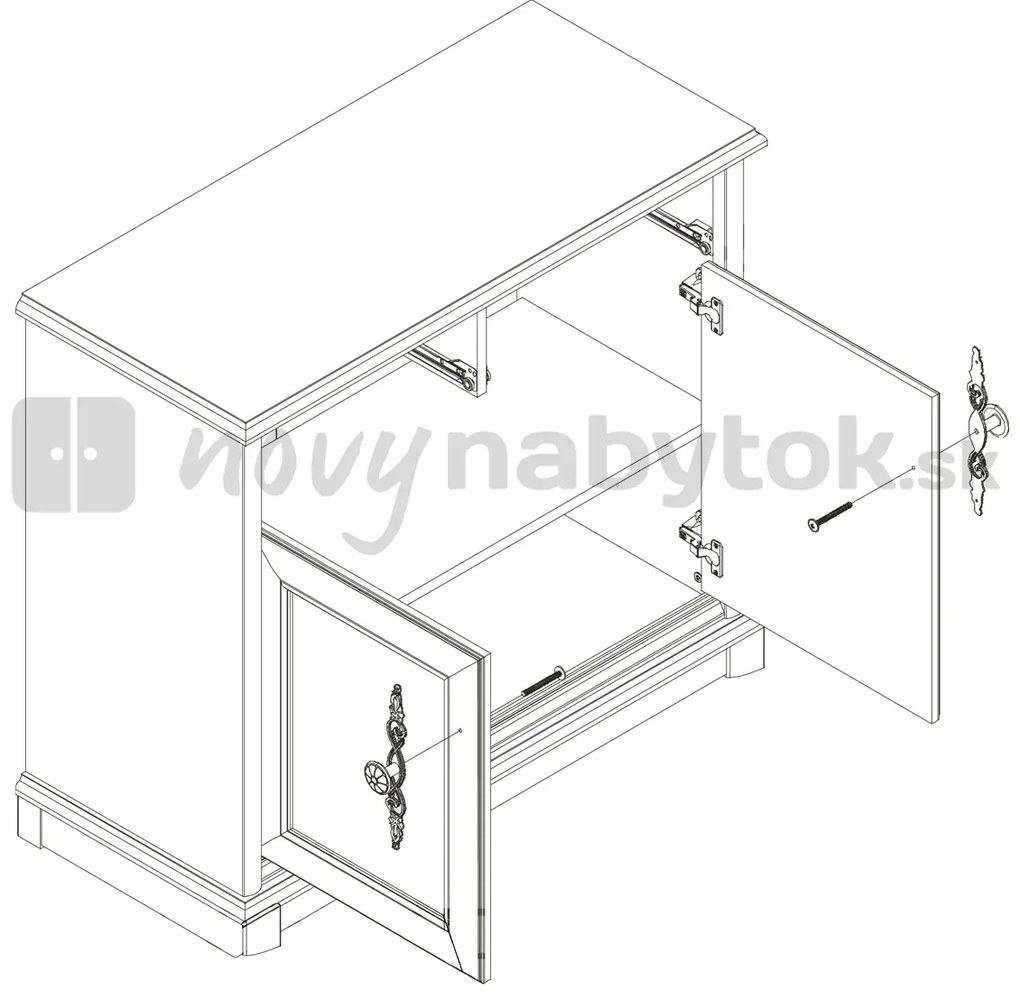 Komód Kendal EKOM 2D2S (Gesztenye). 880777
