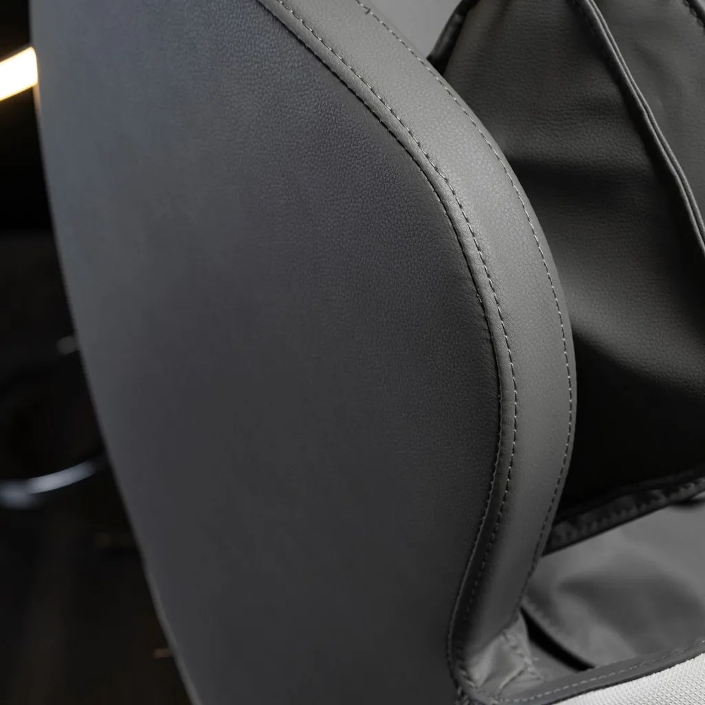 Masszázsfotel Szürke Eco-bőr Kárpittal. VX MAX