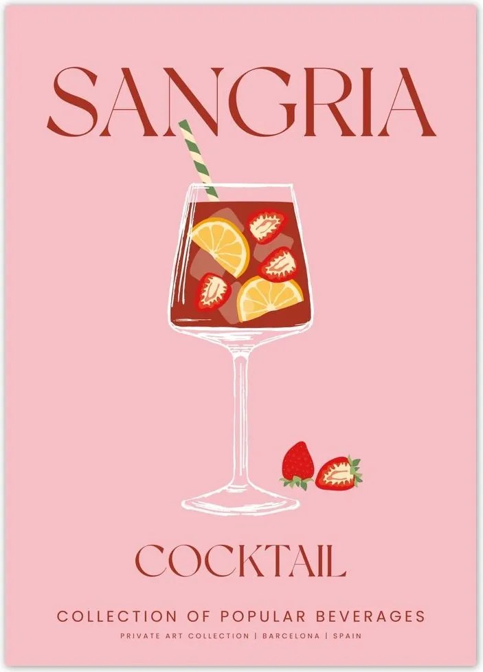 Poszterek 50x70 Ital Sangria Alkoholos koktél