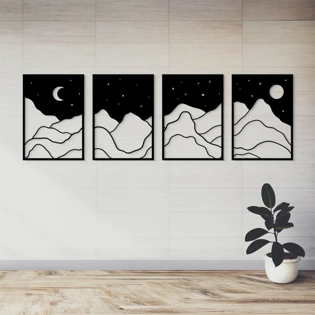 DUBLEZ | Többrészes fa dekoráció - Éjszakai égbolt