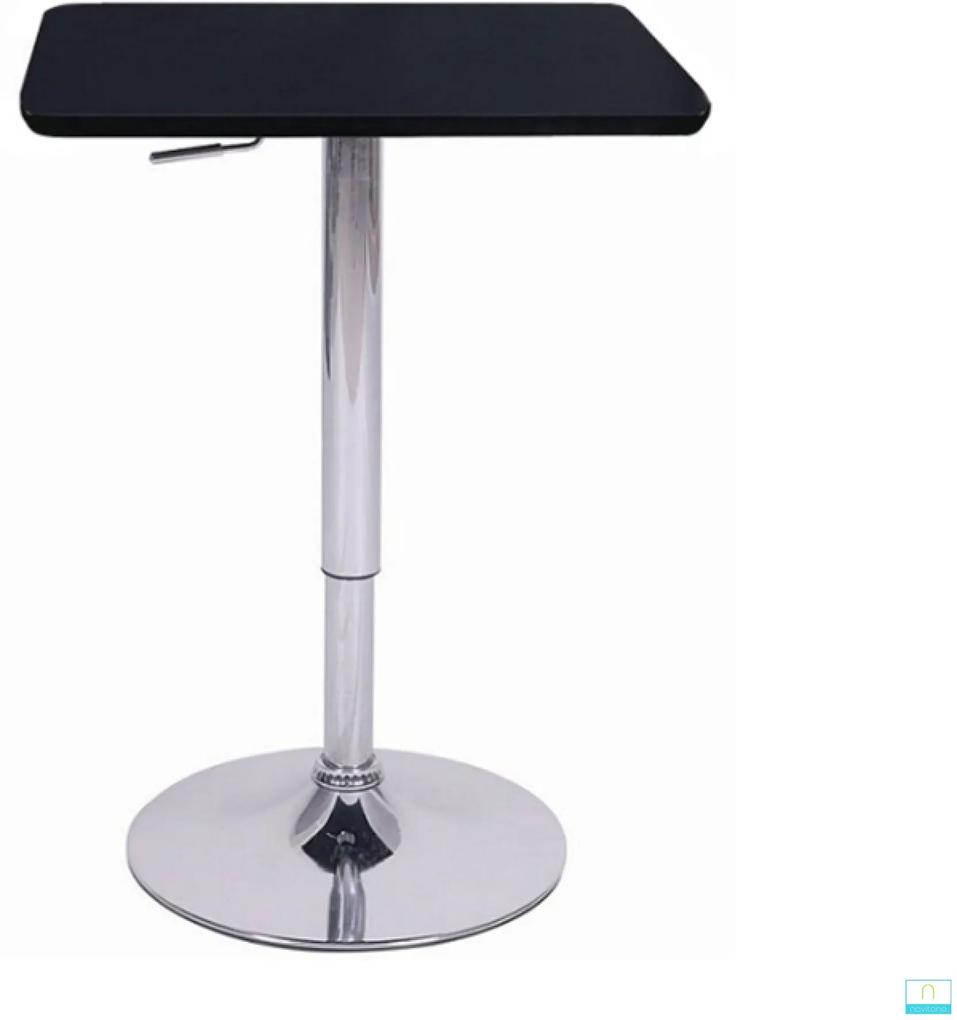 Bárasztal, állítható magasság, fekete, 57-78, FLORIAN