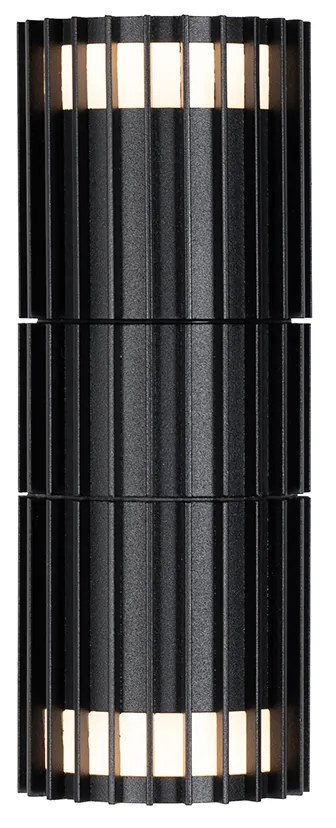 Design kültéri fali lámpa fekete 2-lámpás IP44 - Boris