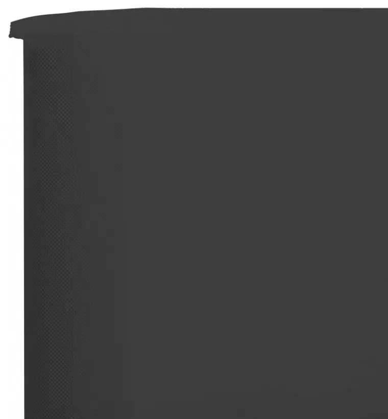 antracitszürke szövet 5-paneles szélfogó 600 x 80 cm