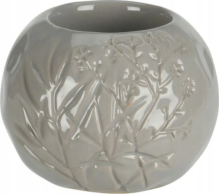 Porcelán Gyertyatartó Dekoratív Elegáns Szürke 8,8X7,2CM Dekorációval