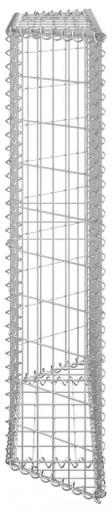 trapéz alakú horganyzott acél gabion magaságyás 100x20x100 cm