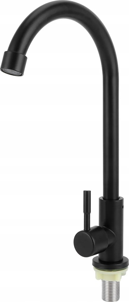 Konyhai csaptelep, Matt Fekete, mosogató csap, kifolyócső 1/2"