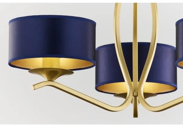 Jupiter 2113 - KASZMIR rúdra szerelhető csillár 3xE27/15W/230V kék/arany